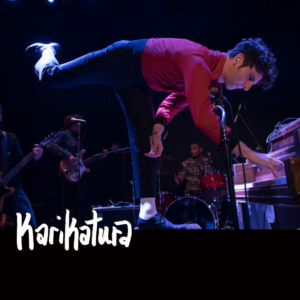 im Café Saalekiez Band Karikatura aus New York Brooklyn