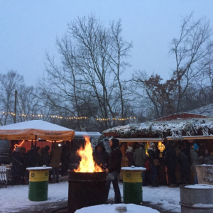 Saalekiez Felsenbühne Winter